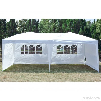 Pop-Up Canopy Tent With Sidewalls 10' x 20' Outdoor Party Gazebo Tent